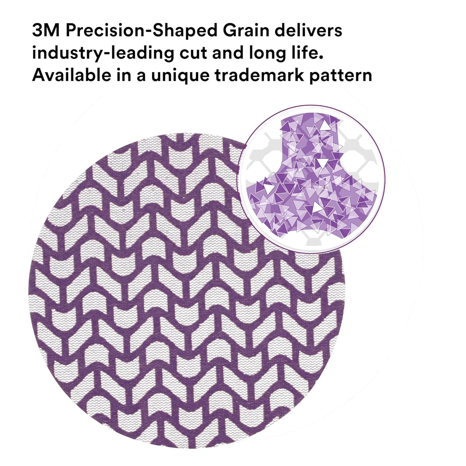 3M Xtract Cubitron II 710W Hook and Loop Disc, Precision Shaped Ceramic Abrasive, Net Backing