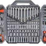 Crescent CTK180 Professional Tool Set, 1/4, 3/8 in Drive, 180 Pieces, Alloy Steel
