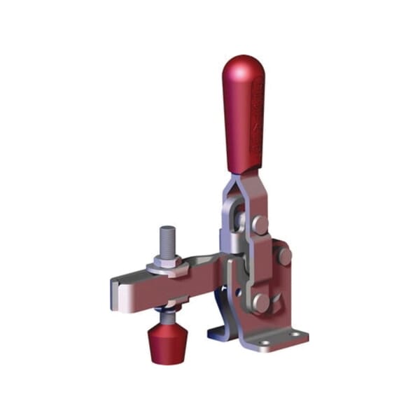 DESTACO 247-U 247 Series Heavy Duty Standard Vertical Hold-Down Toggle Locking Clamp, Steel, 1000 lb Holding, 2 in H Under Arm, M12x1.75 Thread