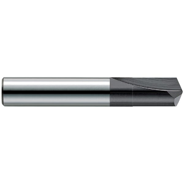 GARR 39001 1500H General Purpose Hard Metal Straight Flute Drill Bit, 2 mm Drill - Metric, 0.0787 in Drill - Decimal Inch, 3XD D Cutting, 2 Flutes, Submicron Grain Solid Carbide