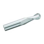 GARR 03250 Ball End Center Cutting Single End Stub Length End Mill, 0.01 in Dia Cutter, 0.015 in Length of Cut, 2 Flutes, 1/8 in Dia Shank, 1-1/2 in OAL, Uncoated