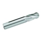 GARR 04020 190M Ball End Center Cutting Single End Stub Length End Mill, 3/64 in Dia Cutter, 3/32 in Length of Cut, 4 Flutes, 1/8 in Dia Shank, 1-1/2 in OAL, Uncoated