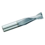 GARR 11034 220MC Center Cutting Square End Standard Length End Mill, 1/16 in Dia Cutter, 1/4 in Length of Cut, 2 Flutes, 1/8 in Dia Shank, 1-1/2 in OAL, TiCN Coated