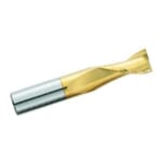 GARR 11333 220MT Center Cutting Standard Length Square End Mill, 5/8 in Dia Cutter, 1-1/4 in Length of Cut, 2 Flutes, 5/8 in Dia Shank, 3-1/2 in OAL, TiN Coated