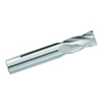 GARR 13600 Center Cutting Single End Square End Standard Length End Mill, 0.015 in Dia Cutter, 0.045 in Length of Cut, 4 Flutes, 1/8 in Dia Shank, 1-1/2 in OAL, Uncoated