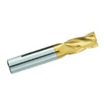 GARR 13153 230MT Center Cutting Square End Standard Length End Mill, 1/4 in Dia Cutter, 3/4 in Length of Cut, 4 Flutes, 1/4 in Dia Shank, 2-1/2 in OAL, TiN Coated
