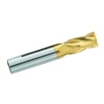 GARR 13273 230MT Center Cutting Square End Standard Length End Mill, 7/16 in Dia Cutter, 1 in Length of Cut, 4 Flutes, 7/16 in Dia Shank, 2-3/4 in OAL, TiN Coated