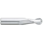 GARR 16250 320M Ball Nose Center Cutting Standard Length End Mill, 13/32 in Dia Cutter, 7/8 in Length of Cut, 2 Flutes, 7/16 in Dia Shank, 2-3/4 in OAL, Uncoated