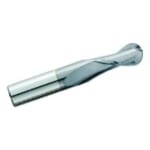 GARR 16134 320MC Ball Nose Center Cutting Standard Length End Mill, 7/32 in Dia Cutter, 5/8 in Length of Cut, 2 Flutes, 1/4 in Dia Shank, 2-1/2 in OAL, TiCN Coated