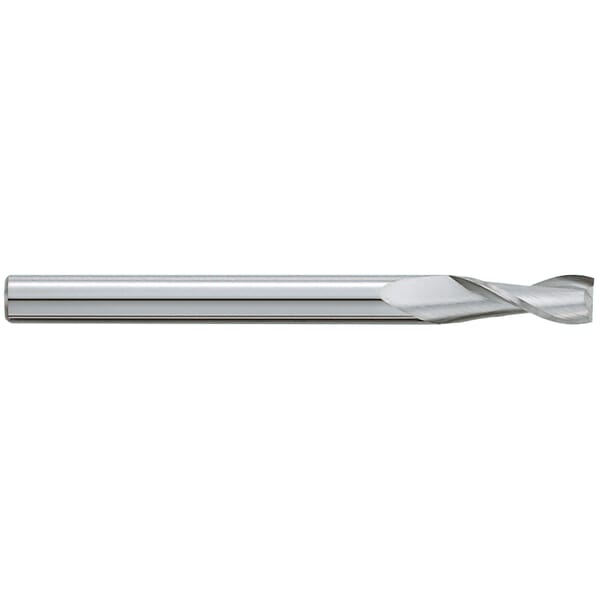 GARR 41120 620M Center Cutting Extra Length Square End Mill, 5/16 in Dia Cutter, 1 in Length of Cut, 2 Flutes, 5/16 in Dia Shank, 4 in OAL, Uncoated