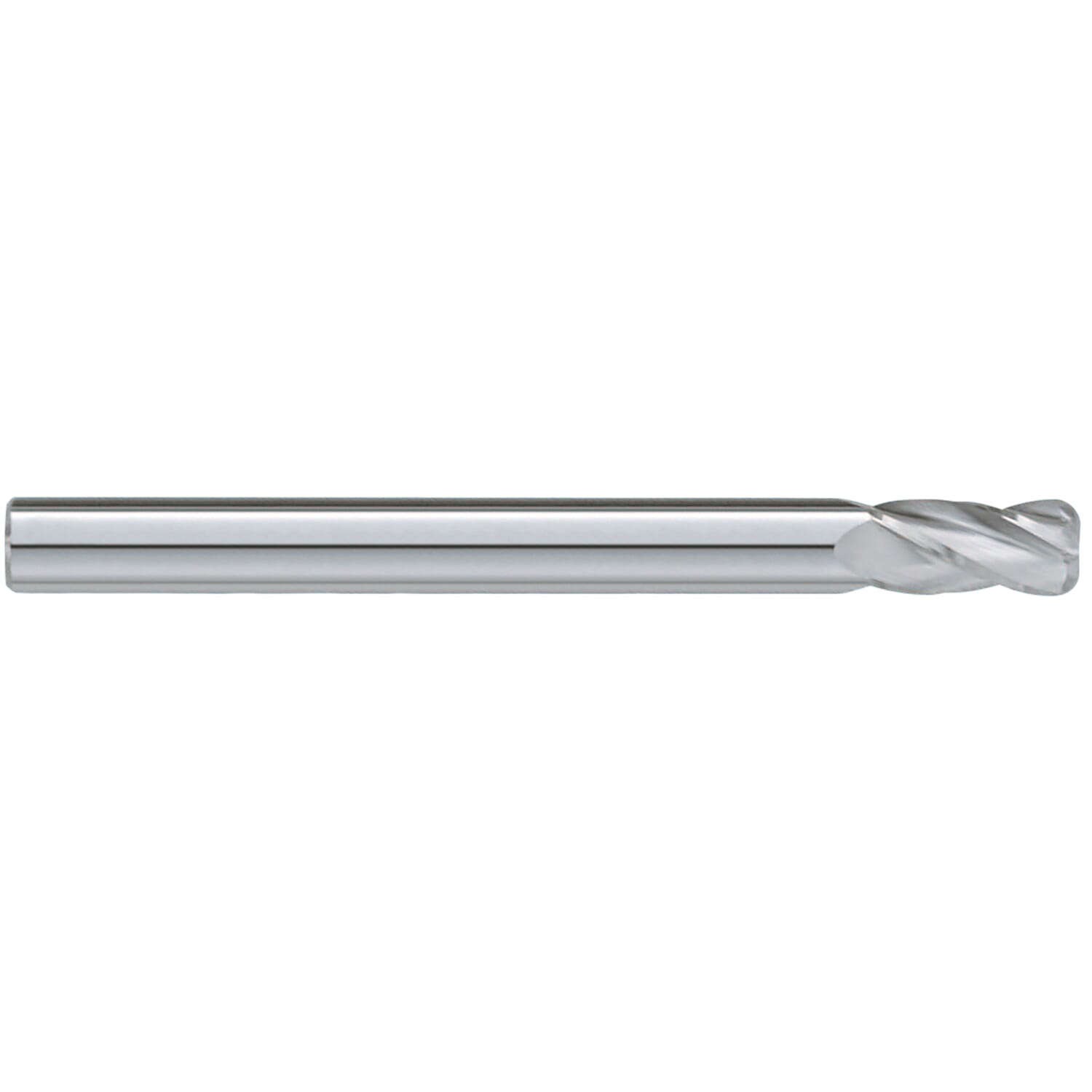 GARR 20220 630R Center Cutting Extra Length Single End Mill, 3/16 in Dia Cutter, 0.015 in Corner Radius, 1 in Length of Cut, 4 Flutes, 3/16 in Dia Shank, 4 in OAL, Uncoated