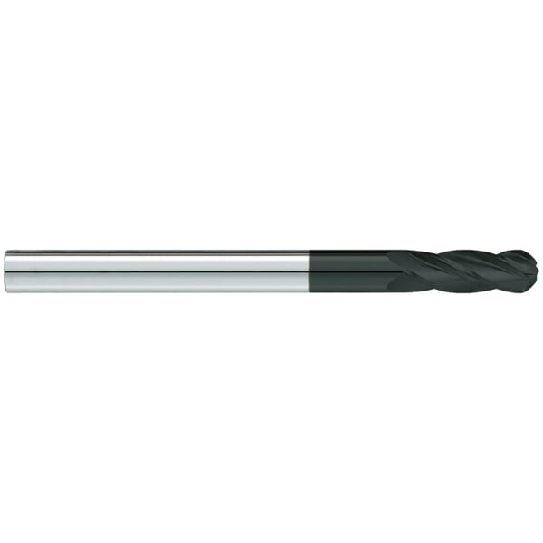GARR 40038 710D Ball End Center Cutting Extra Length High Performance End Mill, 1/8 in Dia