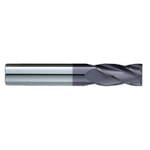 GARR 13087 230MA Center Cutting Square End Standard Length End Mill, 9/64 in Dia Cutter, 9/16 in Length of Cut, 4 Flutes, 3/16 in Dia Shank, 2 in OAL, TiALN Coated
