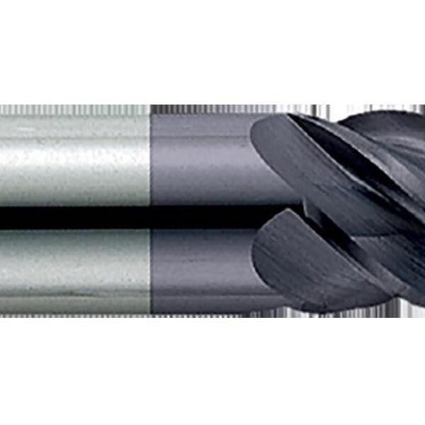 GARR 40307 855MA Center Cutting Square End Mill, 8 mm Dia Cutter, 11 mm Length of Cut, 5 Flutes, 8 mm Dia Shank, 50 mm OAL, AlTiN