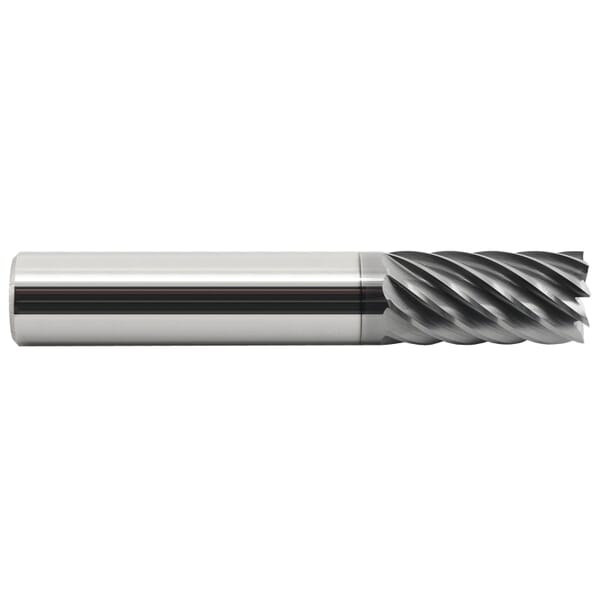 GARR 98408 TMS Finisher Non-Center Cutting Square End Mill, 5/16 in Dia Cutter, 1-1/2 in Length of Cut, 7 Flutes, 5/16 in Dia Shank, 4 in OAL, AlCrN Coated