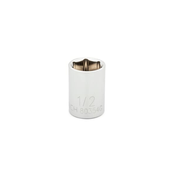 GEARWRENCH 80354 Standard Length Socket, 3/8 in Square Drive, 1/2 in, 6 Points