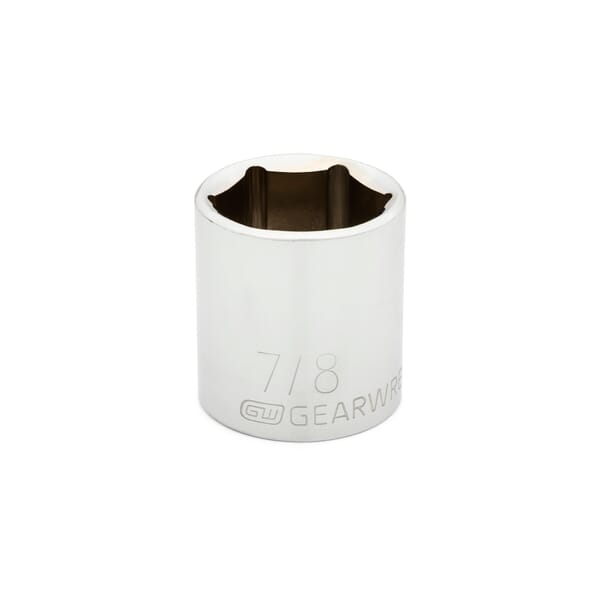 GEARWRENCH 80360 Standard Length Socket, 3/8 in, 7/8 in, 6 Points