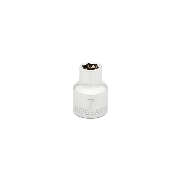 GEARWRENCH 80375 Standard Length Socket, 3/8 in Square Drive, 7 mm, 6 Points