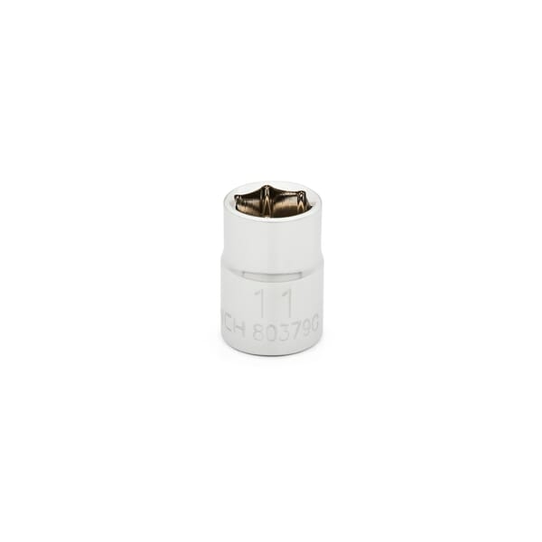 GEARWRENCH 80379 Standard Length Socket, 3/8 in Square Drive, 11 mm, 6 Points