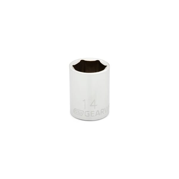 GEARWRENCH 80382 Standard Length Socket, 3/8 in Square Drive, 14 mm, 6 Points
