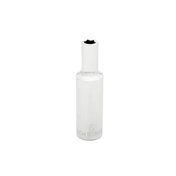GEARWRENCH 80388 Deep Length Socket, 3/8 in Square Drive, 6 mm, 6 Points