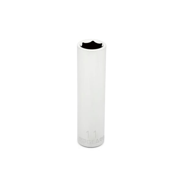 GEARWRENCH 80393D Deep Length Socket, 3/8 in, 11 mm, 6 Points