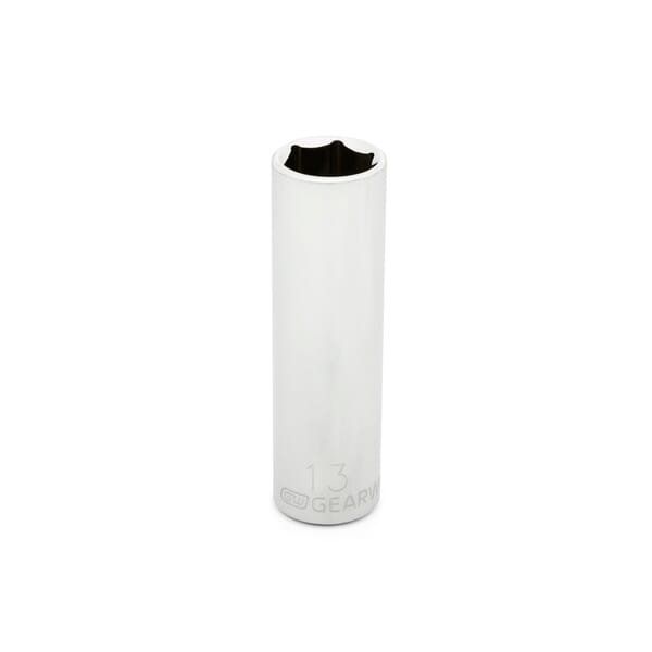 GEARWRENCH 80395 Deep Length Socket, 3/8 in Square Drive, 13 mm, 6 Points