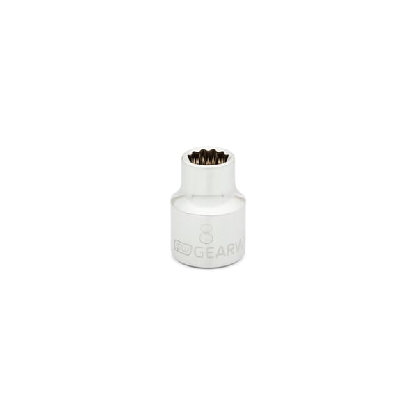 GEARWRENCH 80484 Standard Length Socket, 3/8 in Square Drive, 8 mm, 12 Points