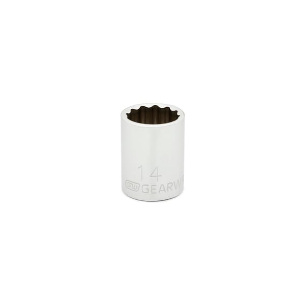 GEARWRENCH 80490 Standard Length Socket, 3/8 in Square Drive, 14 mm, 12 Points