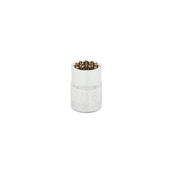 GEARWRENCH 80499 Standard Length Socket, 3/8 in, 7/16 in, 12 Points