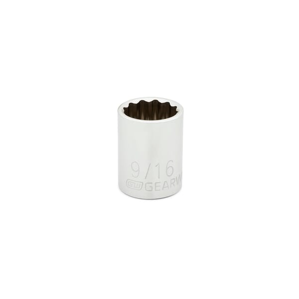 GEARWRENCH 80501 Standard Length Socket, 3/8 in, 9/16 in, 12 Points