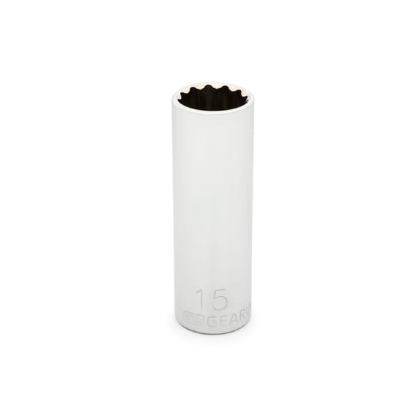 GEARWRENCH 80529 Deep Length Socket, 3/8 in, 15 mm, 12 Points