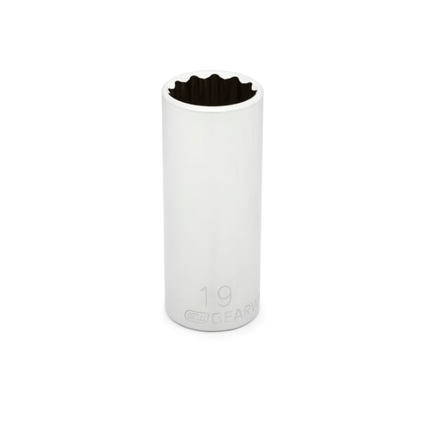 GEARWRENCH 80533 Deep Length Socket, 3/8 in, 19 mm, 12 Points