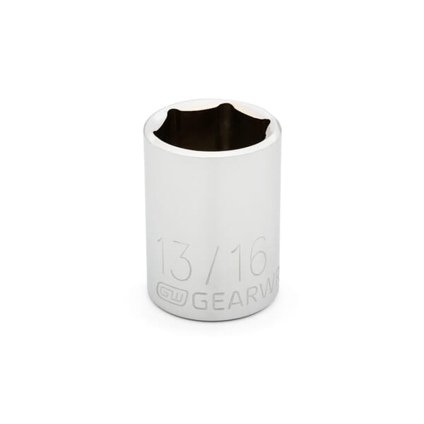 GEARWRENCH 80608 Standard Length Socket, 1/2 in Square Drive, 13/16 in, 6 Points