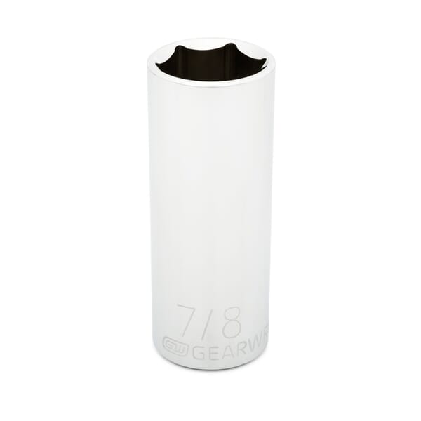 GEARWRENCH 80620 Deep Length Socket, 1/2 in Square Drive, 7/8 in, 6 Points