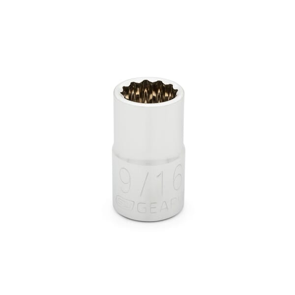 GEARWRENCH 80762 Standard Length Socket, 1/2 in Square Drive, 9/16 in, 12 Points