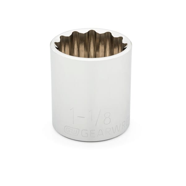 GEARWRENCH 80771 Standard Length Socket, 1/2 in Square Drive, 1-1/8 in, 12 Points