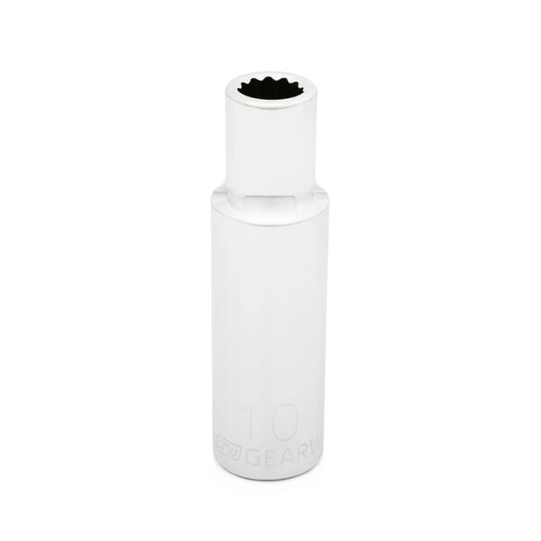 GEARWRENCH 80781 Deep Length Socket, 1/2 in, 10 mm, 12 Points