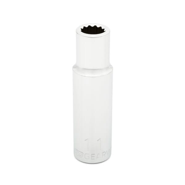 GEARWRENCH 80782 Deep Length Socket, 1/2 in, 11 mm, 12 Points