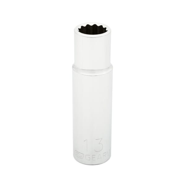 GEARWRENCH 80784 Deep Length Socket, 1/2 in, 13 mm, 12 Points