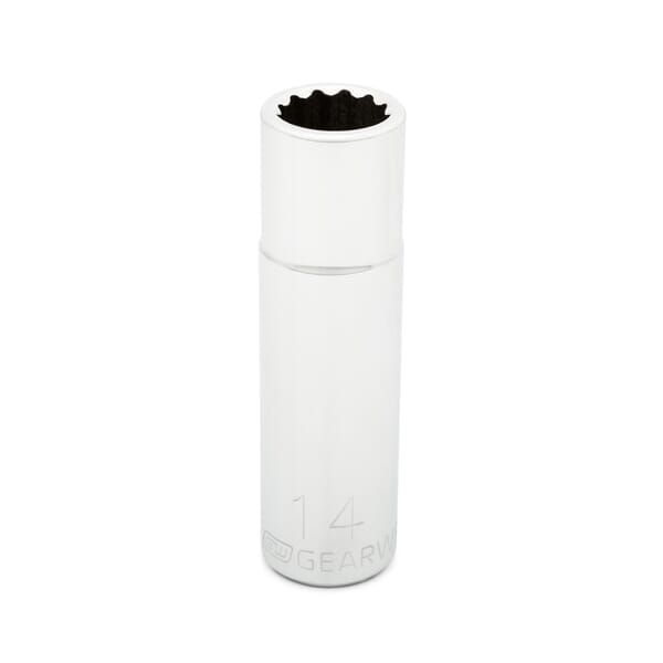 GEARWRENCH 80785 Deep Length Socket, 1/2 in, 14 mm, 12 Points