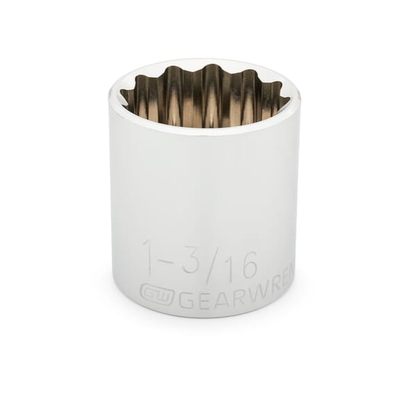 GEARWRENCH 80793 Standard Length Socket, 1/2 in Square Drive, 1-3/16 in, 12 Points