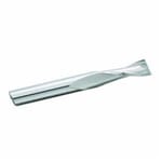 GARR 01250 Center Cutting Single End Square End Stub Length End Mill, 0.01 in Dia Cutter, 0.015 in Length of Cut, 2 Flutes, 1/8 in Dia Shank, 1-1/2 in OAL, Uncoated