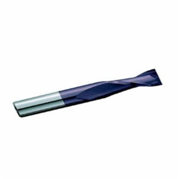 GARR 01617 860MA Center Cutting Single End Square End Stub Length End Mill, 7 mm Dia Cutter, 12 mm Length of Cut, 2 Flutes, 7 mm Dia Shank, 50 mm OAL, TiALN Coated