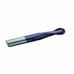 GARR 03097 180MA Ball End Center Cutting Single End Stub Length End Mill, 1/4 in Dia Cutter, 1/2 in Length of Cut, 2 Flutes, 1/4 in Dia Shank, 2 in OAL, TiALN Coated