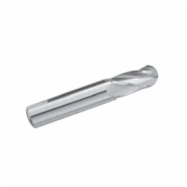 GARR 04100 190M Ball End Center Cutting Single End Stub Length End Mill, 5/16 in Dia Cutter, 1/2 in Length of Cut, 4 Flutes, 5/16 in Dia Shank, 2 in OAL, Uncoated