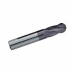 GARR 04607 990MA Ball End Center Cutting Single End Stub Length End Mill, 6 mm Dia Cutter, 12 mm Length of Cut, 4 Flutes, 6 mm Dia Shank, 50 mm OAL, TiALN Coated