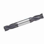 GARR 06517 875MA Center Cutting Double End Square End Stub Length End Mill, 1 mm Dia Cutter, 2 mm Length of Cut, 4 Flutes, 3 mm Dia Shank, 38 mm OAL, TiALN Coated
