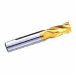 GARR 13113 230MT Center Cutting Square End Standard Length End Mill, 3/16 in Dia Cutter, 5/8 in Length of Cut, 4 Flutes, 3/16 in Dia Shank, 2 in OAL, TiN Coated