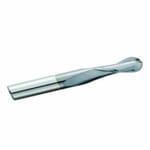 GARR 16074 320MC Ball End Center Cutting Single End Standard Length End Mill, 1/8 in Dia Cutter, 1/2 in Length of Cut, 2 Flutes, 1/8 in Dia Shank, 1-1/2 in OAL, TiCN Coated